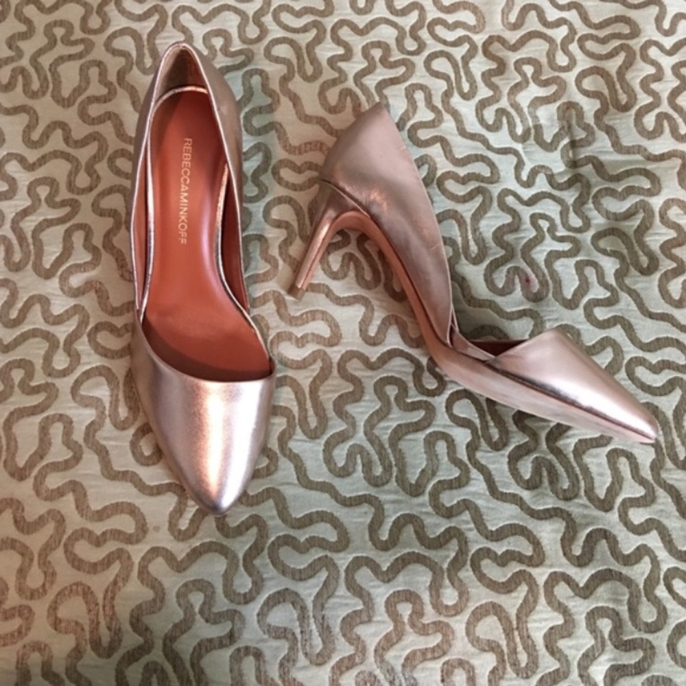 Rebecca Minkoff Asymmetrical Rose heels size 8 - Picture 2 of 4